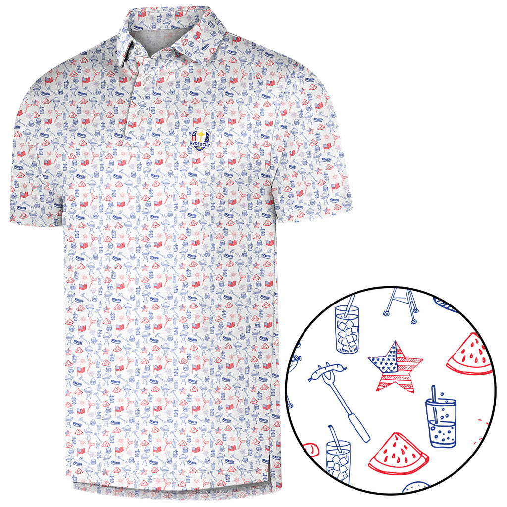 Men's Golf Polo -Print Short Sleeve Quick Dry Polo Shirt, Gift For Him, Gift For Father, Father's Day