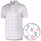 Men's Golf Polo -Print Short Sleeve Quick Dry Polo Shirt, Gift For Him, Gift For Father, Father's Day