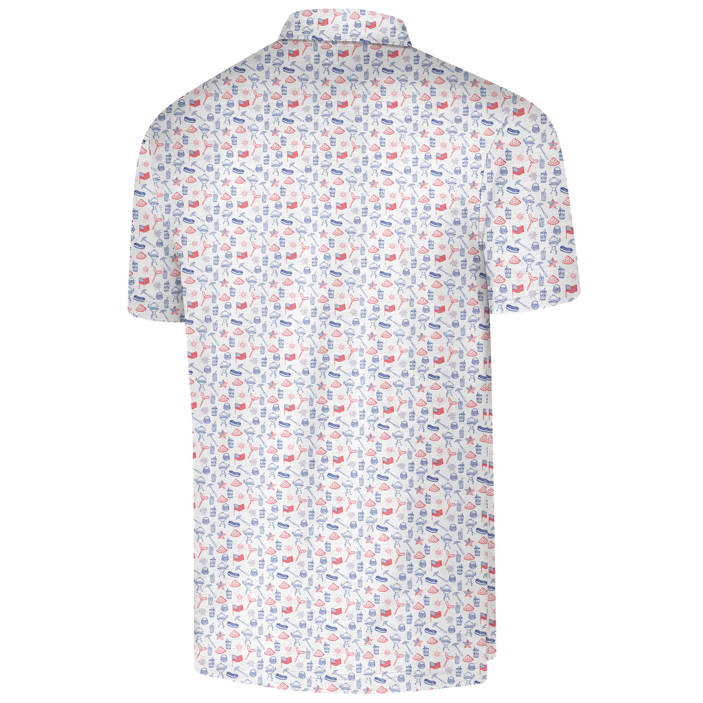 Men's Golf Polo -Print Short Sleeve Quick Dry Polo Shirt, Gift For Him, Gift For Father, Father's Day