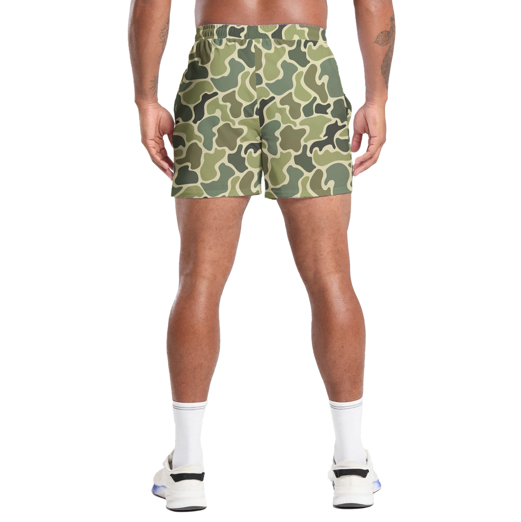 Camo Duck Hunting Shorts With 5 Inch Inseam, Perfect for Men & Women At the Gym, Basketball Camo Mesh Short, Gift for him, Gift For Her, Gym Gift