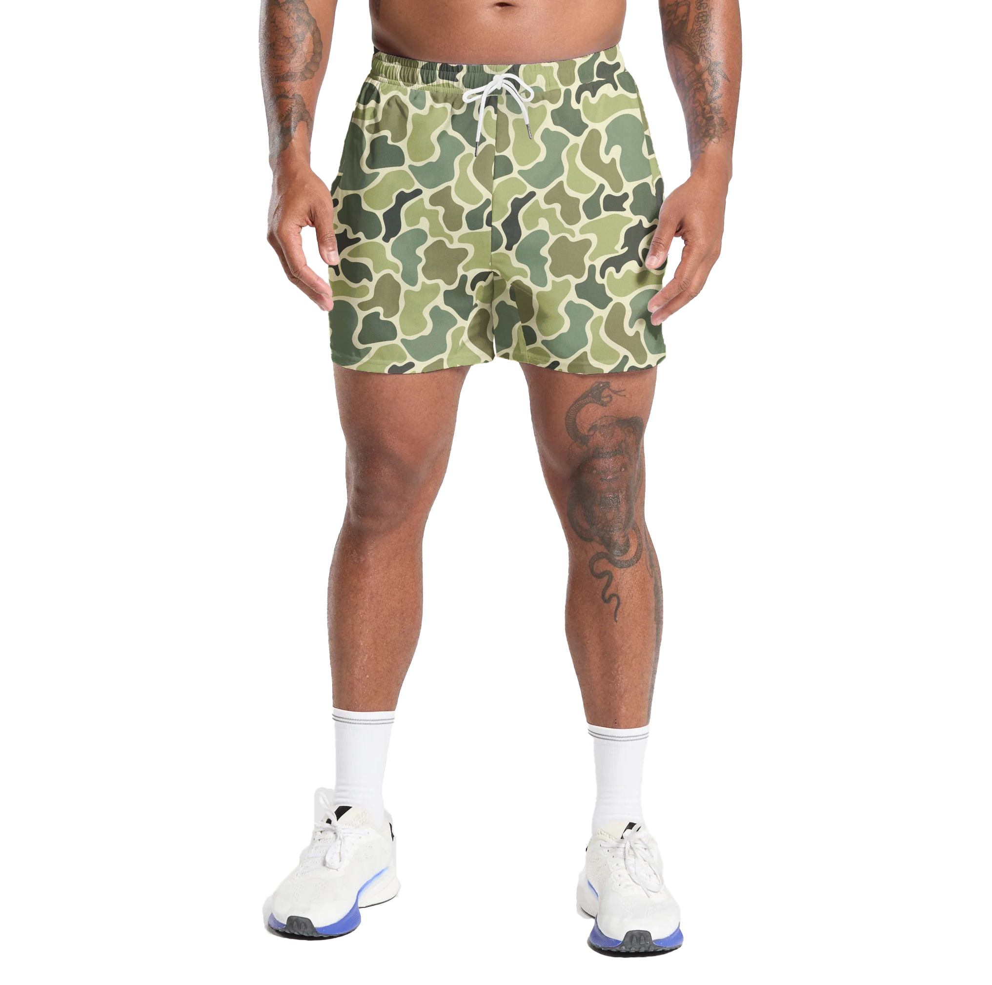 Camo Duck Hunting Shorts With 5 Inch Inseam, Perfect for Men & Women At the Gym, Basketball Camo Mesh Short, Gift for him, Gift For Her, Gym Gift