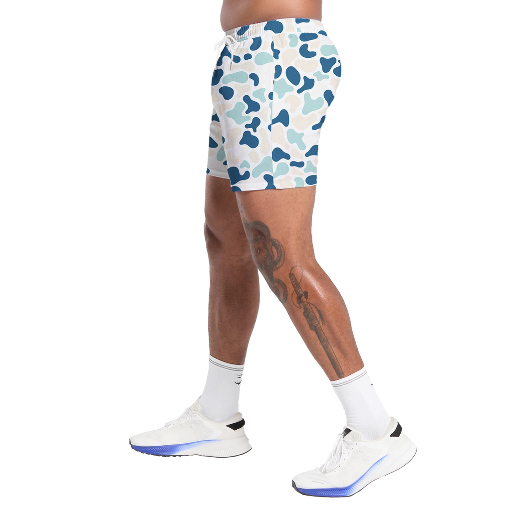 Camo Duck Hunting Shorts With 5 Inch Inseam, Perfect for Men & Women At the Gym, Basketball Camo Mesh Short, Gift for him, Gift For Her, Gym Gift