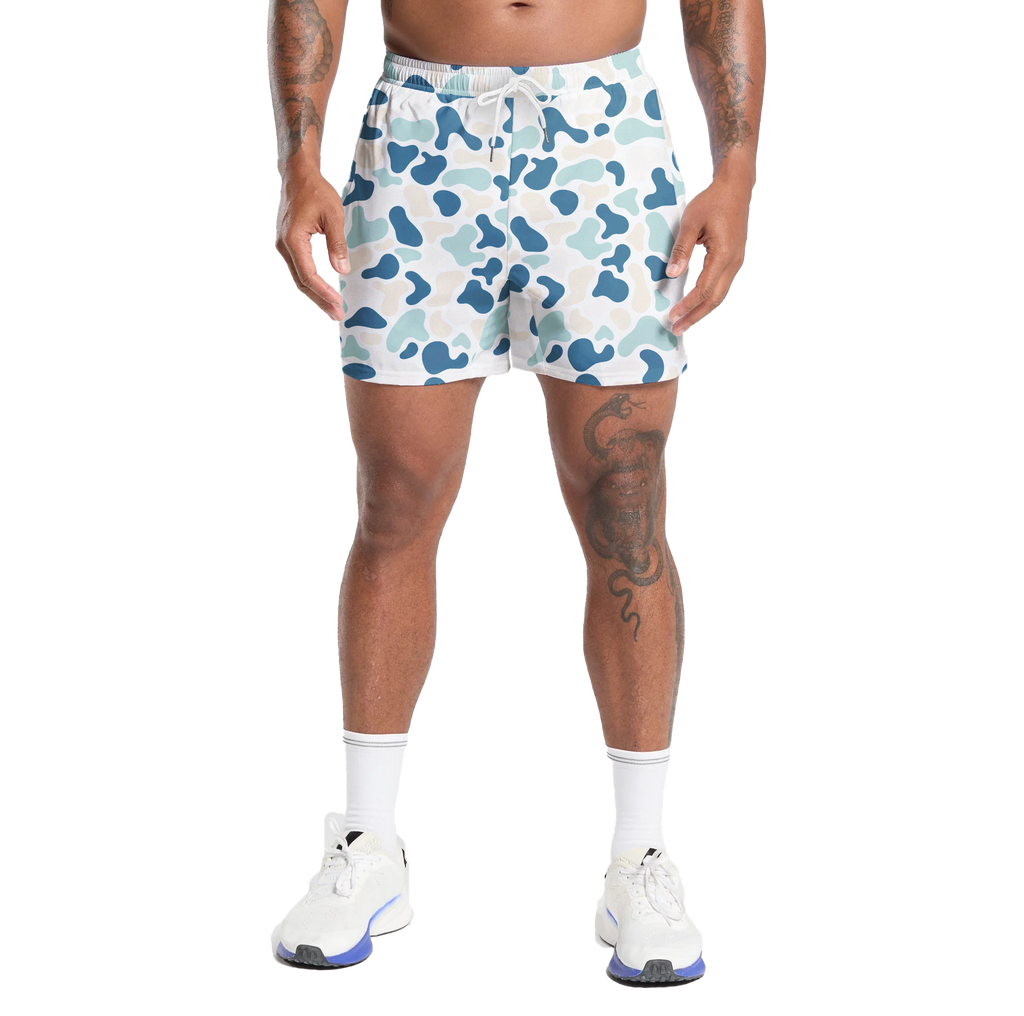 Camo Duck Hunting Shorts With 5 Inch Inseam, Perfect for Men & Women At the Gym, Basketball Camo Mesh Short, Gift for him, Gift For Her, Gym Gift