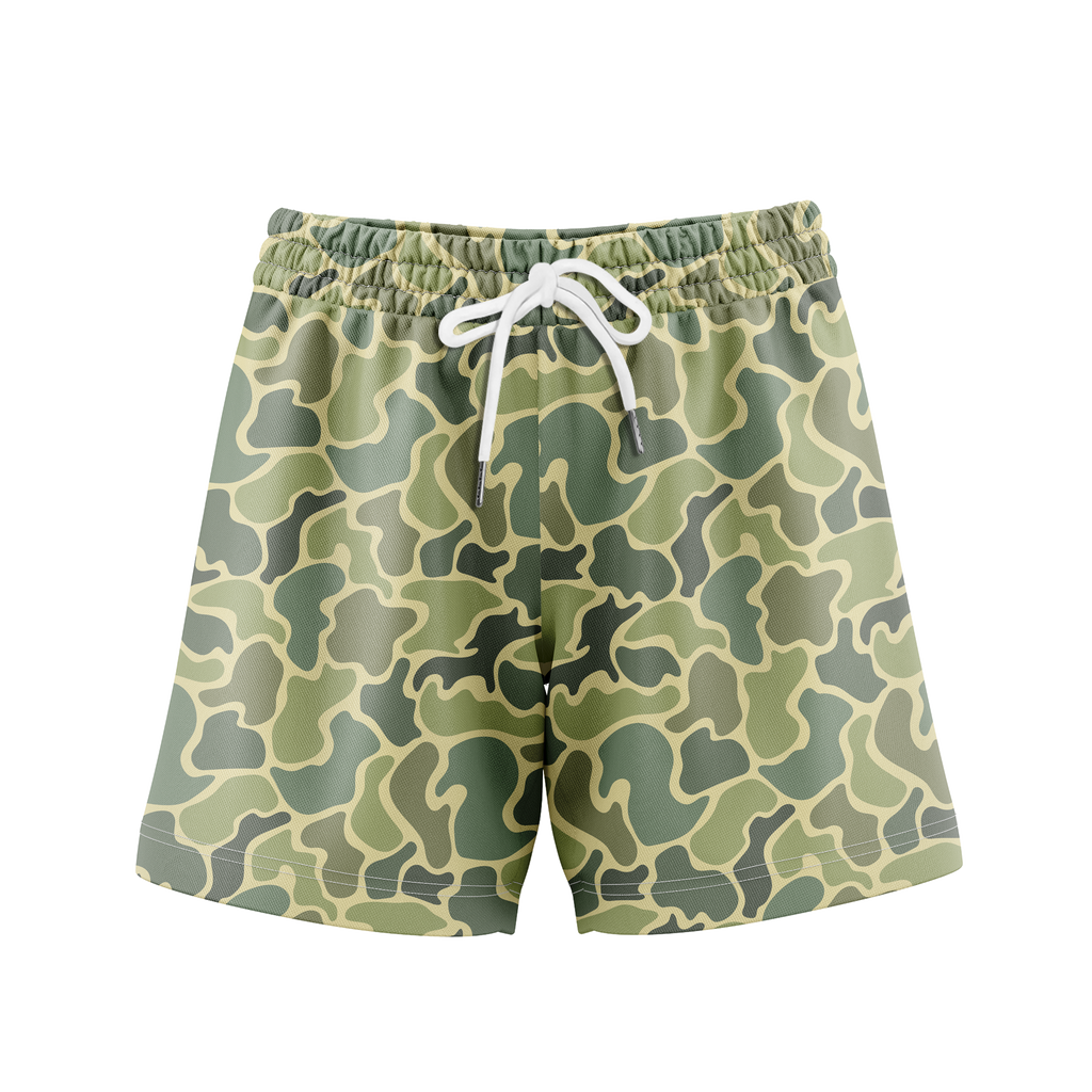 Camo Duck Hunting Shorts With 5 Inch Inseam, Perfect for Men & Women At the Gym, Basketball Camo Mesh Short, Gift for him, Gift For Her, Gym Gift