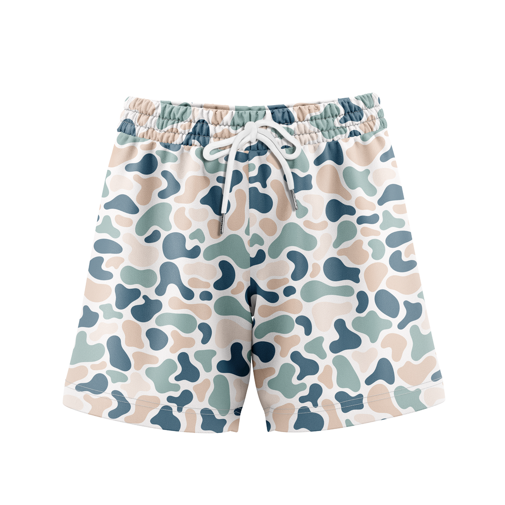 Camo Duck Hunting Shorts With 5 Inch Inseam, Perfect for Men & Women At the Gym, Basketball Camo Mesh Short, Gift for him, Gift For Her, Gym Gift