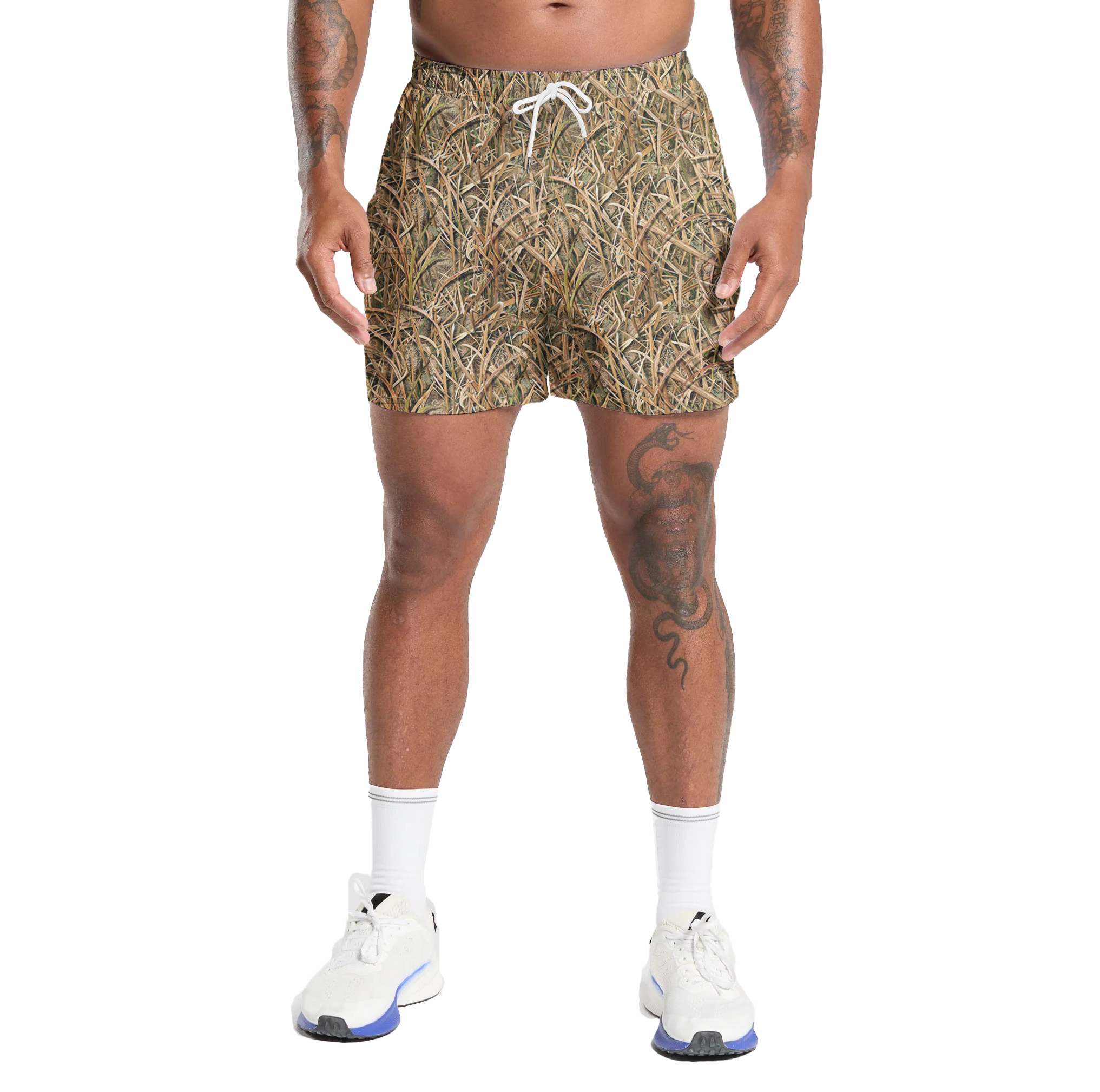 Camo Duck Hunting Shorts With 5 Inch Inseam, Perfect for Men & Women At the Gym, Basketball Camo Mesh Short, Gift for him, Gift For Her, Gym Gift