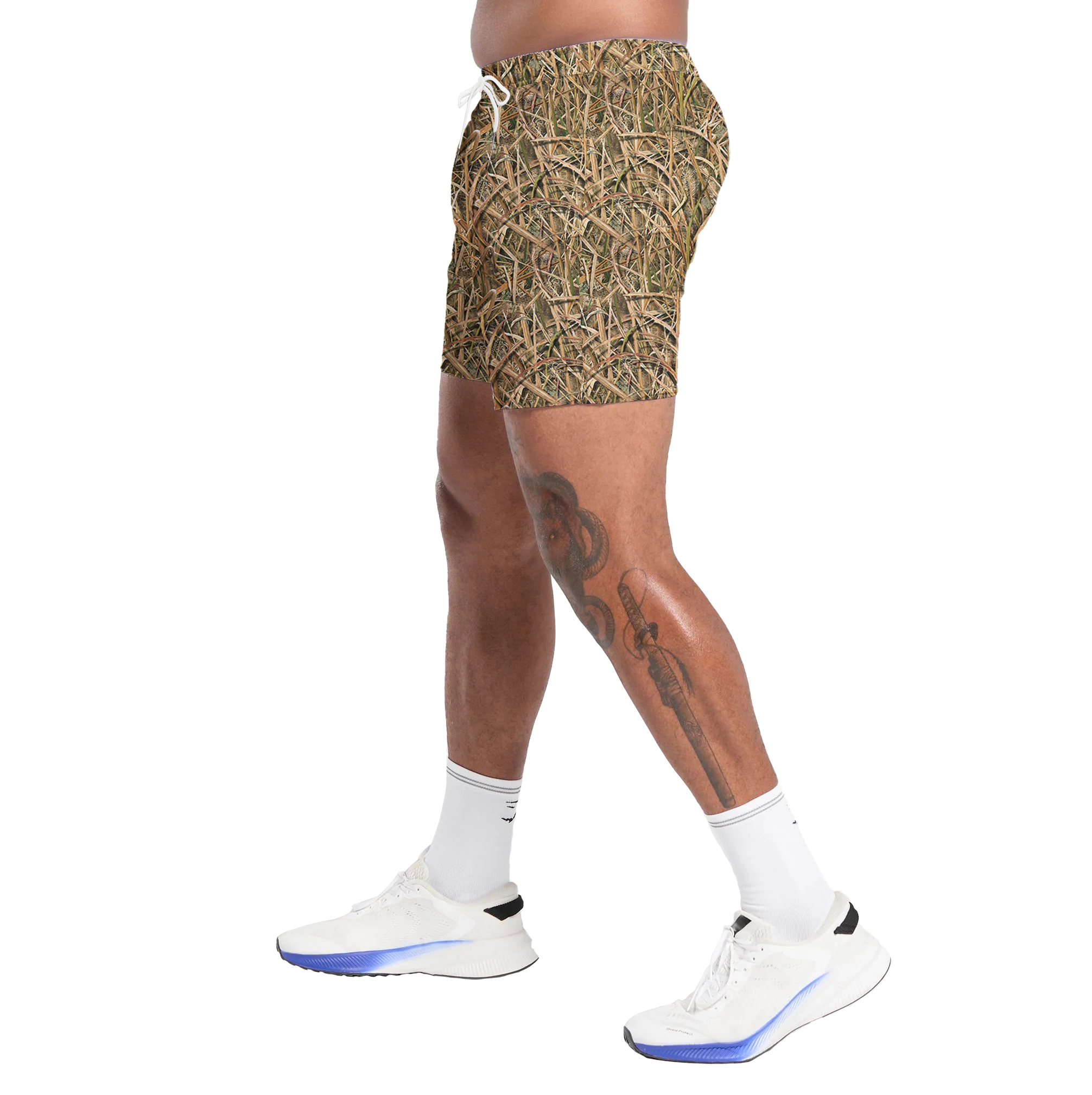 Camo Duck Hunting Shorts With 5 Inch Inseam, Perfect for Men & Women At the Gym, Basketball Camo Mesh Short, Gift for him, Gift For Her, Gym Gift