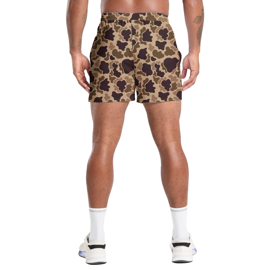 Camo Duck Hunting Shorts With 5 Inch Inseam, Perfect for Men & Women At the Gym, Basketball Camo Mesh Short, Gift for him, Gift For Her, Gym Gift