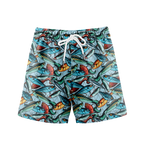 Fishing Lure Gym Shorts - 5 inch inseam shorts with graphic design and pockets, Gift for him, Gift For Her, Gym Gift