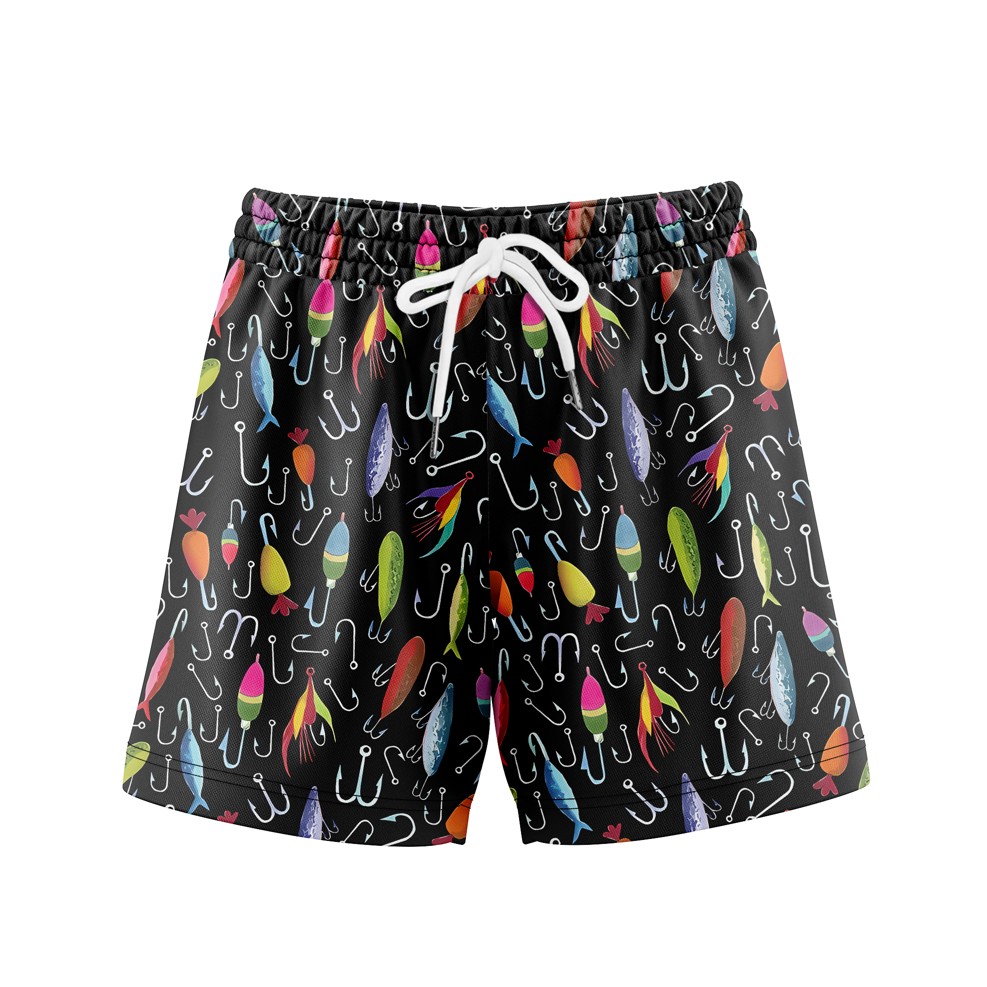 Fishing Lure Gym Shorts - 5 inch inseam shorts with graphic design and pockets, Gift for him, Gift For Her, Gym Gift