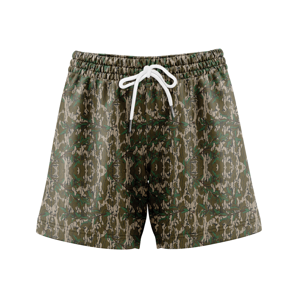Camo Frorest Shorts With 5 Inch Inseam, Perfect for Men & Women At the Gym, Basketball Camo Mesh Short, Gift for him, Gift For Her, Gym Gift