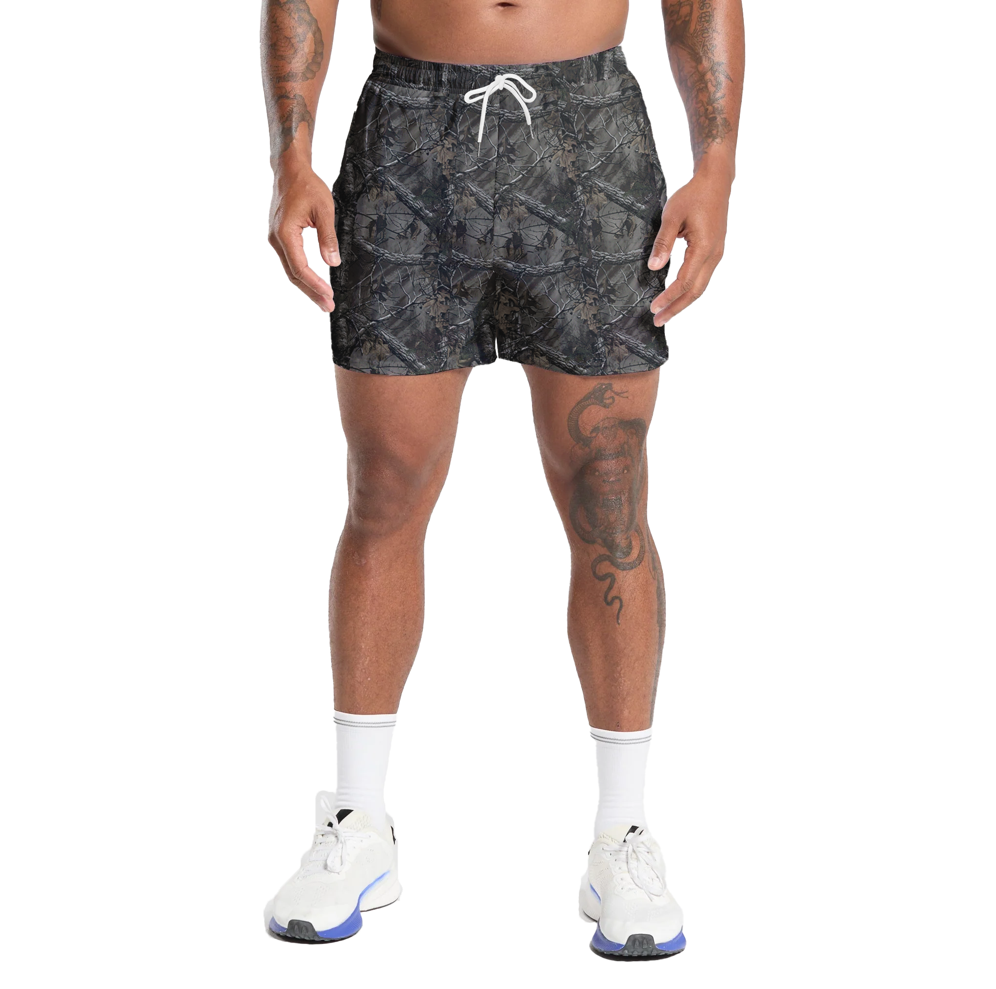 Camo Frorest Shorts With 5 Inch Inseam, Perfect for Men & Women At the Gym, Basketball Camo Mesh Short, Gift for him, Gift For Her, Gym Gift