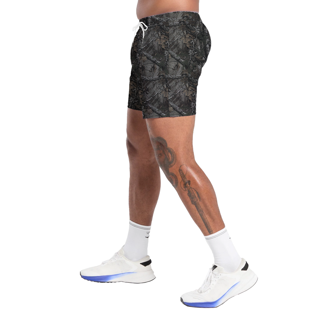 Camo Frorest Shorts With 5 Inch Inseam, Perfect for Men & Women At the Gym, Basketball Camo Mesh Short, Gift for him, Gift For Her, Gym Gift