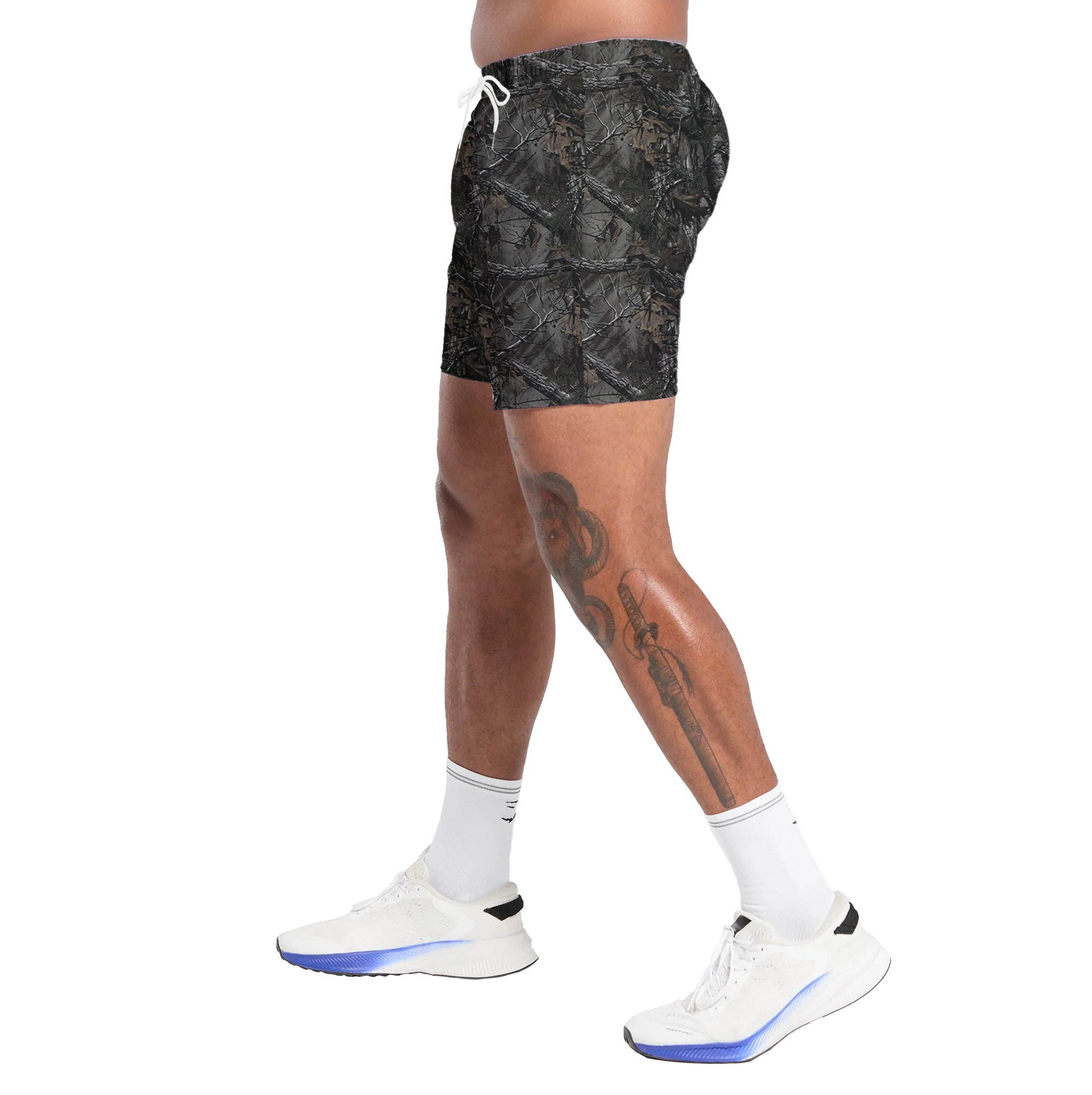 Camo Frorest Shorts With 5 Inch Inseam, Perfect for Men & Women At the Gym, Basketball Camo Mesh Short, Gift for him, Gift For Her, Gym Gift