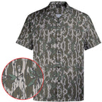Men's Hawaiian Camo Shirt, Short Sleeve Button-Up, Classic Fit, Summer Outdoor Look, Gift for Dad or Him, Camouflage Vacation Shirt
