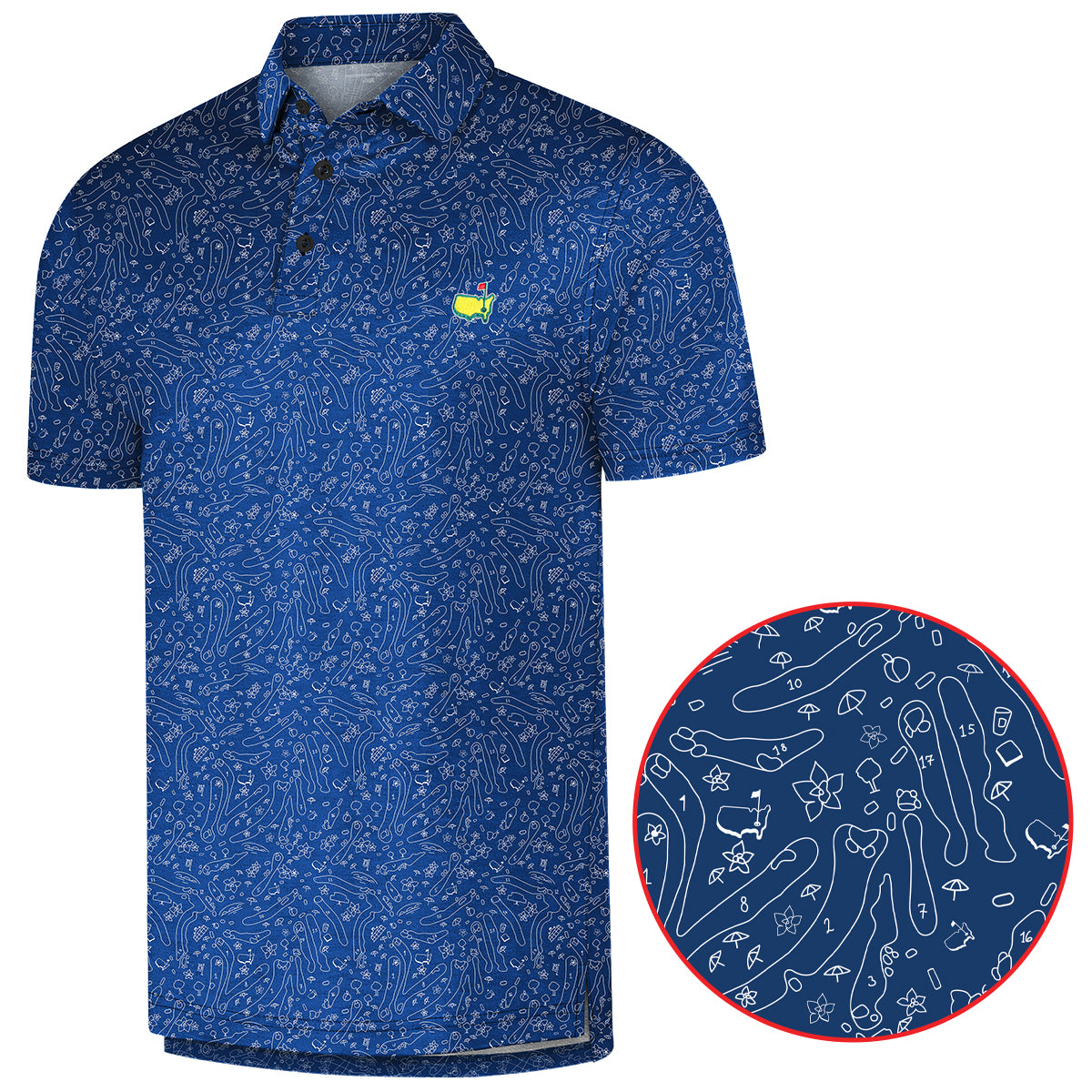 Men's Golf Polo -Print Short Sleeve Quick Dry Polo Shirt, Gift For Him, Gift For Father, Father's Day