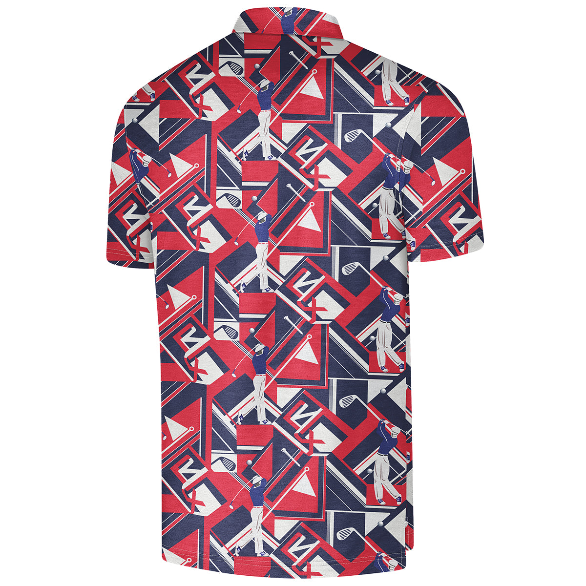 Men's Golf Polo -Print Short Sleeve Quick Dry Polo Shirt, Gift For Him, Gift For Father, Father's Day