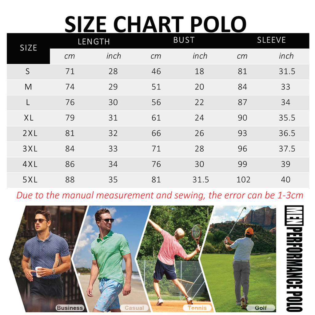Men's Golf Polo -Print Short Sleeve Quick Dry Polo Shirt, Gift For Him, Gift For Father, Father's Day
