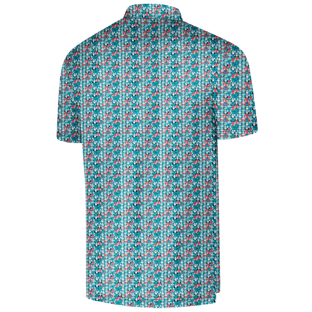 Men's Golf Polo -America Tatas & Peaches Polo, Funny Golf Shirt for Men Quick-Dry, Lightweight & Breathable Fit, 4th of July Patriotic Humor Wear